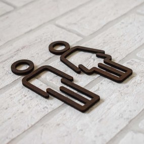 DUBLEZ | Fa WC ajtótábla - Női/Férfi