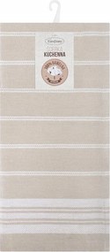 Konyhai törlőkendő szett 2 db 50x70 Rubi Eurofirany bézs csíkos