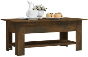 Füstös tölgy színű szerelt fa dohányzóasztal 102 x 55 x 42 cm
