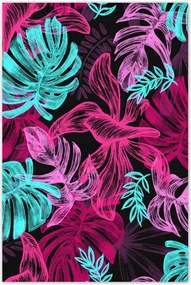 Poszterek 80x120 Monstera színes levelek