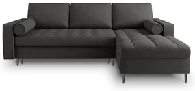 Santo sötétszürke kinyitható sarokkanapé, jobb oldali - Milo Casa