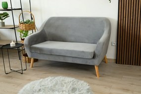 Szürke 2 személyes kanapé CORANTI VELVET