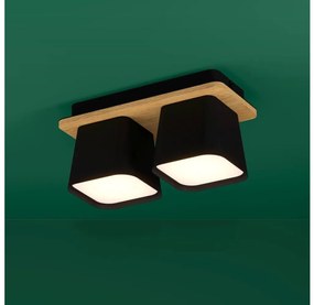 Eglo 390007 - Mennyezeti lámpa RUSCIO 2xE27/40W/230V fekete/barna