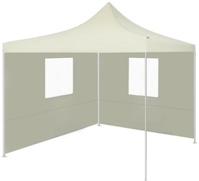 vidaXL krémszínű összecsukható sátor 2 fallal 3 x 3 méter