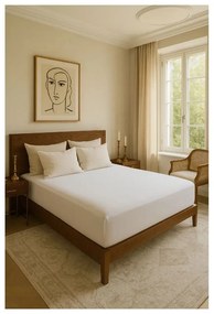 Fehér gumis renforcé pamut lepedő 200x140 cm Ranforce – Mila Home Luxury