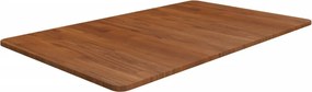 vidaXL sötétbarna kezelt tömör fa fürdőszobai pult 100x60x1,5 cm