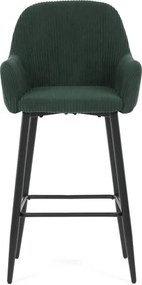 Barová židle, zelená, látka,AUB-V4009 GRN6
