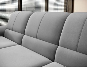 Szürke bársony kinyitható-tárolóhelyes sarokkanapé (jobb oldali-L alakú) Siber – ELTAP