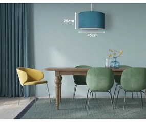 Duolla - Csillár zsinóron BRISTOL 1xE27/40W/230V átm. 45 cm türkiz