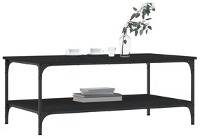 fekete szerelt fa dohányzóasztal 100 x 55 x 40 cm