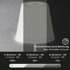 Briloner 1438016 - LED Dimmelhető érintős állólámpa LED/3,5W/5V 3000K 130 cm fehér