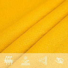 sárga trapéz alakú HDPE napvitorla 160 g/m² 4/5 x 3 m