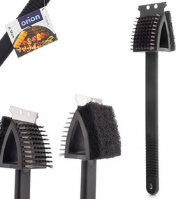Grillkefe a grillrács súrolásának tisztításához szivacs kaparó 3az1ben