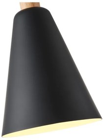 Csillár zsinóron 1xE27/15W/230V fekete átm. 20 cm