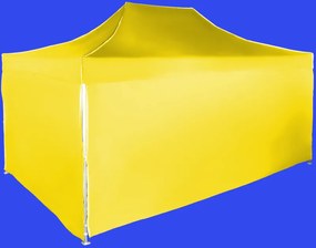 Gyorsan összecsukható sátor 3x4,5m - alumínium, Sárga, 4 oldalfal