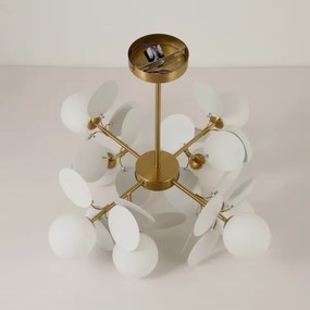 Brilagi - BALMO rúdfüggeszték 8xG9/9W/230V, Ø 60 cm, arany/fehér