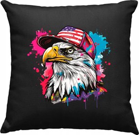 Állatos párna art művészet sas fekete