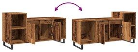 antik fa színű szerelt fa TV-szekrény 100x35x55 cm