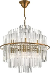 DAR LIGHTING LUK1735 LUKAS Klasszikus Függesztett Lámpa Átlátszó, Arany G9 IP20