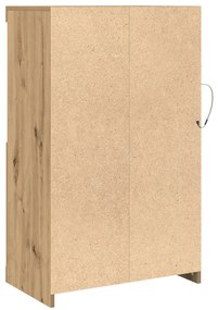 LED világítással ellátott oldalszekrény, Kézműves tölgy 60,5x37x100 cm