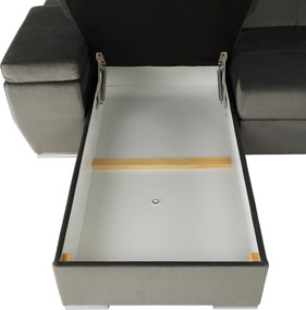 Ülőgarnitúra, szürkésbarna taupe, balos, LAMORA U