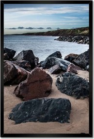 Poszterek keretben 40x60 Kövek a tengerparton