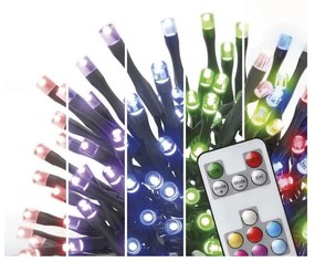 LED RGB Karácsonyi kültéri lánc 160xLED/72 mód 19m IP44 + távirányító