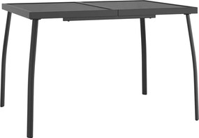 vidaXL antracitszürke acélhálós kerti asztal 110 x 80 x 72 cm