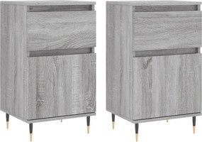 vidaXL 2 db szürke sonoma színű szerelt fa tálalószekrény 40x35x70 cm