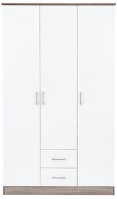 Miami gardróbszekrény 120x205 cm fehér-yorki tölgy