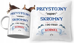 Kornél párna ajándék bögre szett fényképes nyomtatással