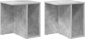 vidaXL Végasztal 2 pcs Beton Szürke 37 x 32 x 40 cm Faanyag