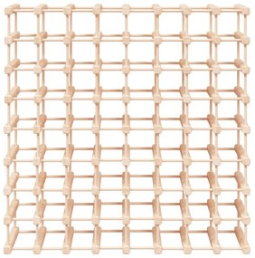 tömör fenyőfa bortartó 72 palackhoz 90,5x23x90,5 cm