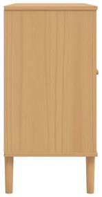SENJA barna tömör fenyőfa tálalószekrény 112 x 40 x 80 cm