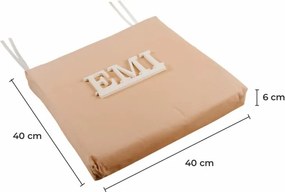 EMI krémszínű székpárna 40x40 cm