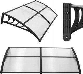 Ajtó Fölé Szerelhető Alu Polikarbonát Előtető 100x200cm Bejárati Íves Klíma