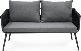 Kerti bútor garnitúra, fém, szürke, AZS-1604 GREY