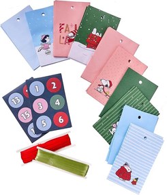 PEANUTS papír adventi kalendárium 24 tasak , Snoopy és barátai