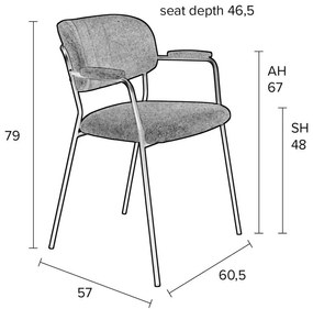 Világoszöld étkezőszék szett 2 db-os Jolien – White Label