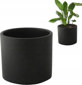 Mária Virágtartó 14cm kerámia matt fekete erkély terasz nappali