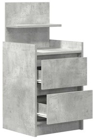 Betonszürke éjjeliszekrény 2 fiókkal 38x34x80 cm