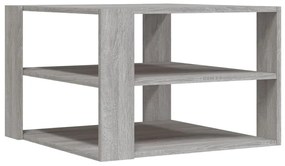 Szürke sonoma színű szerelt fa dohányzóasztal 59,5x59,5x40 cm