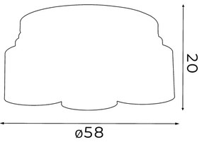 Felületre szerelhető csillár FRODI 5xE27/60W/230V fekete