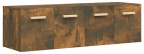 2 db füstös tölgy színű szerelt fa faliszekrény 60x36,5x35 cm