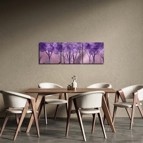Kép - Szarvasok egy varázslatos erdőben (órával) (90x30 cm)