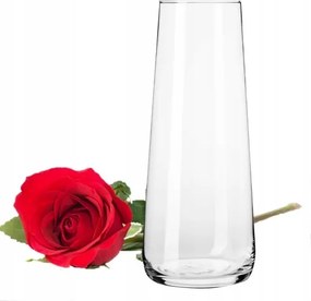 Üveg váza Krosno 24cm Magas Kompozíció Lampion Gyertyatartó Átlátszó