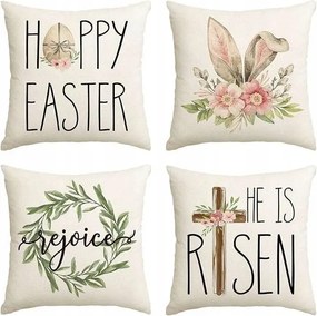 Díszpárnahuzat 45 x 45 cm húsvéti 4 db