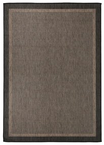 sötétbarna lapos szövésű kültéri szőnyeg 140 x 200 cm