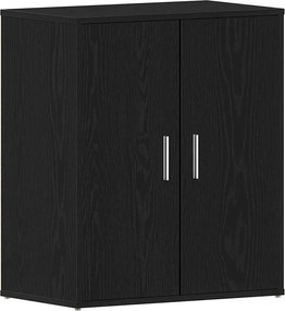 vidaXL Cipőszekrény polcokkal Fekete tölgy 60 x 35 x 70 cm Faanyag