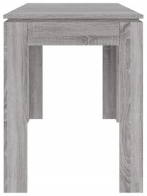 szürke tölgy színű szerelt fa étkezőasztal 120 x 60 x 76 cm